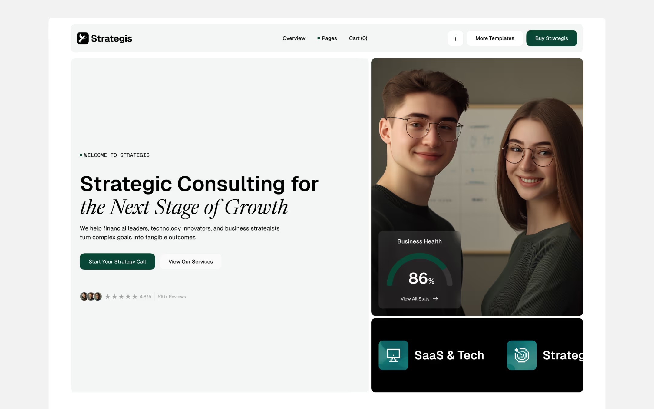 Strategis - Webflow Ecommerce website template Image 0