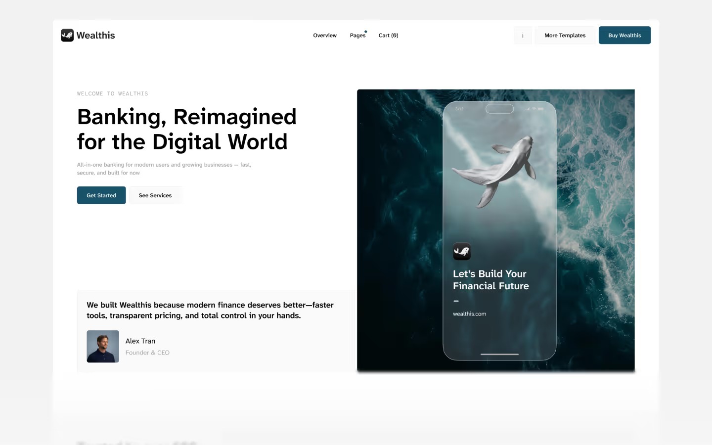 Wealthis - Webflow Ecommerce website template Image 2