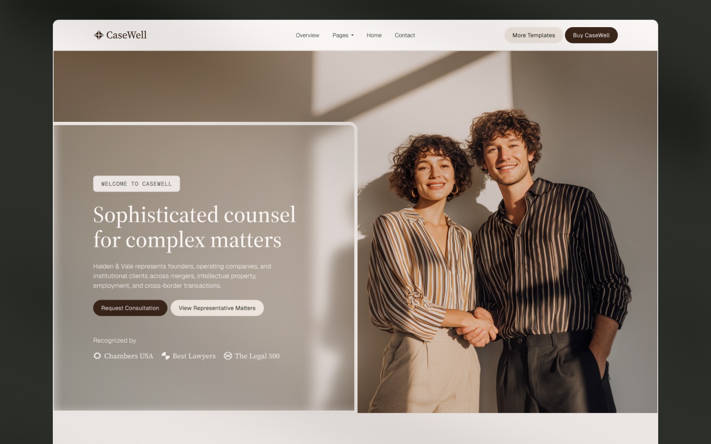 CaseWell - Webflow HTML website template Image 0