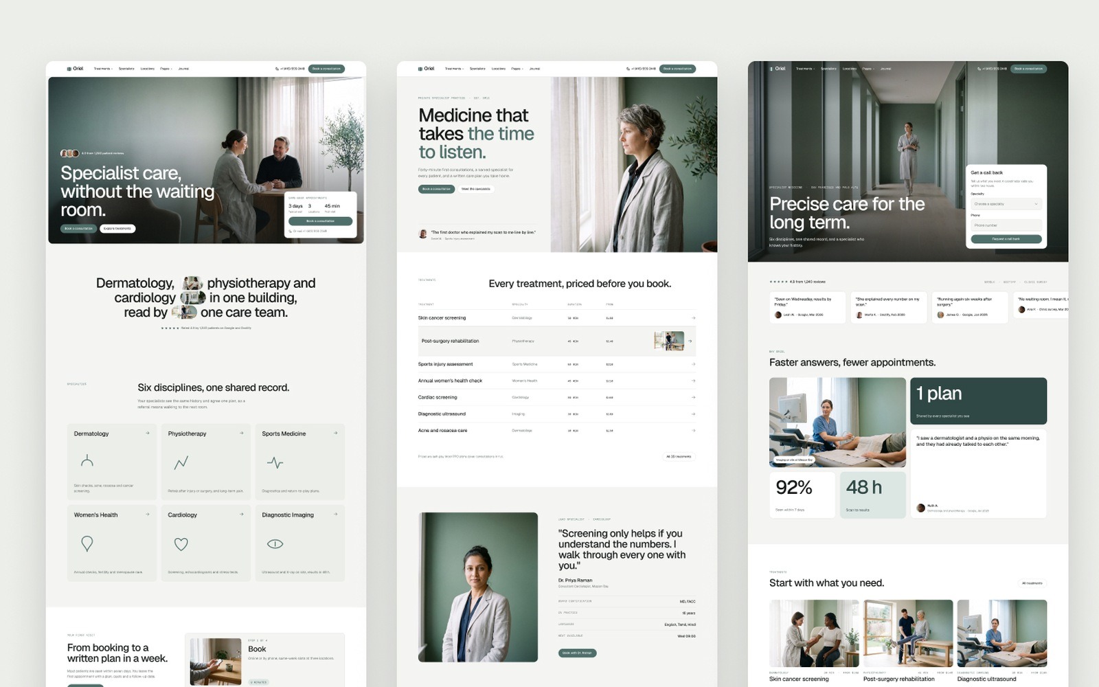 Oriel: Private Clinic Website Template Image 1