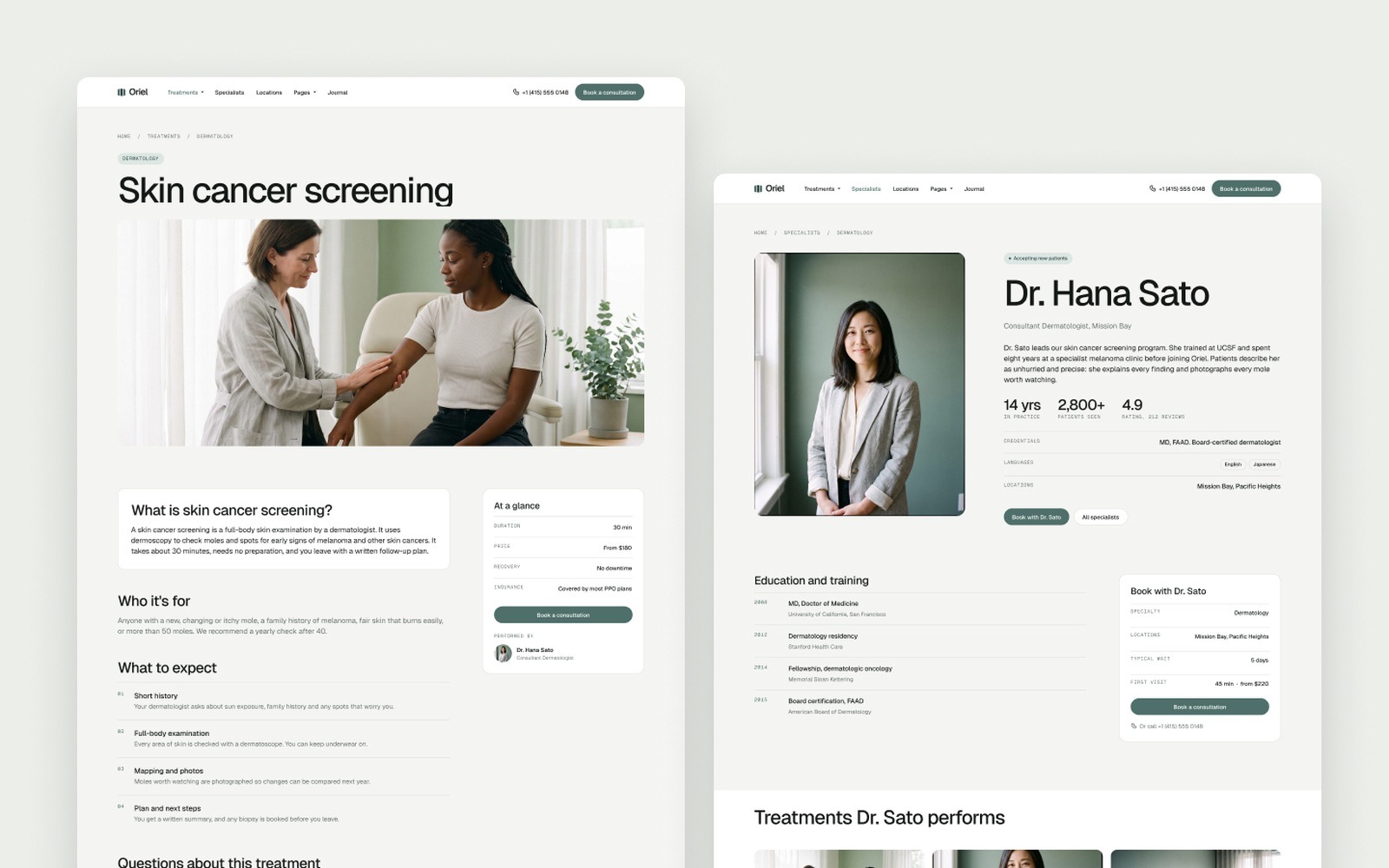 Oriel: Private Clinic Website Template Image 2