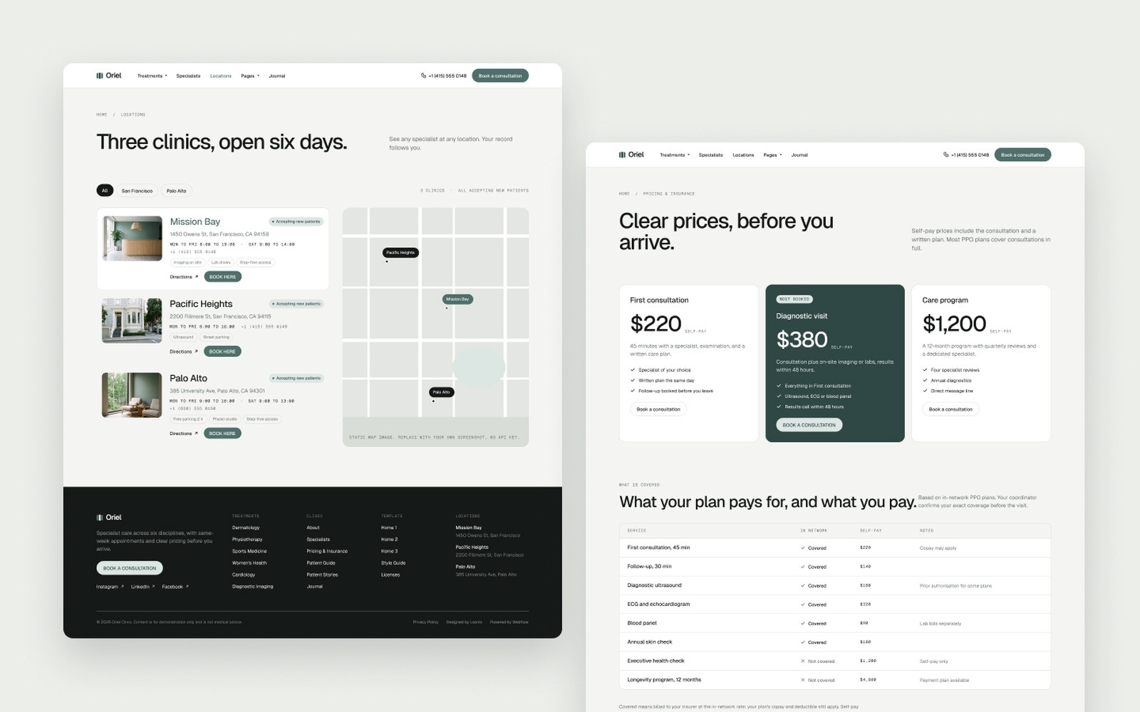 Oriel: Private Clinic Website Template Image 3