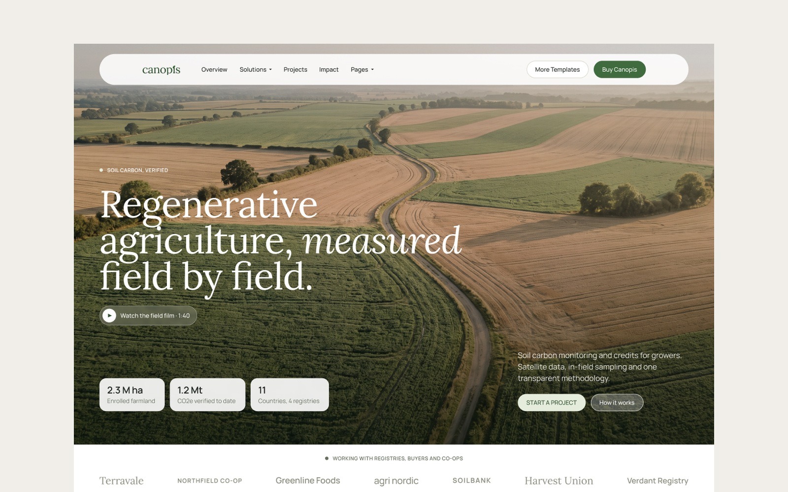 Canopis: Climate Tech Website Template Image 0