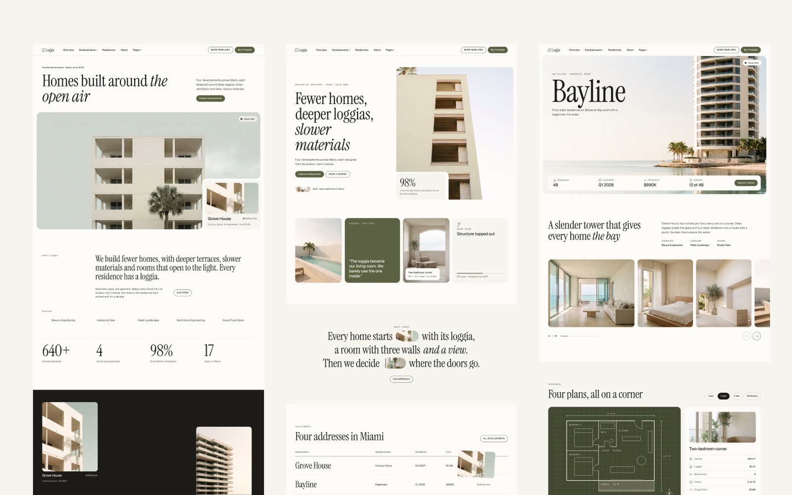 Loggia: Real Estate Developer Website Template Image 1