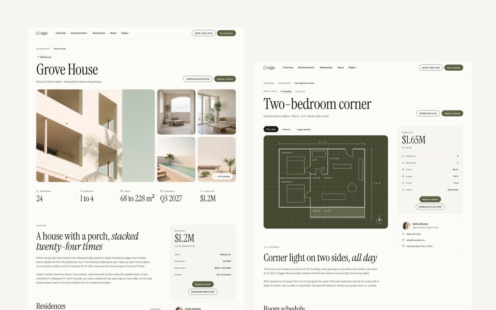Loggia: Real Estate Developer Website Template Image 2