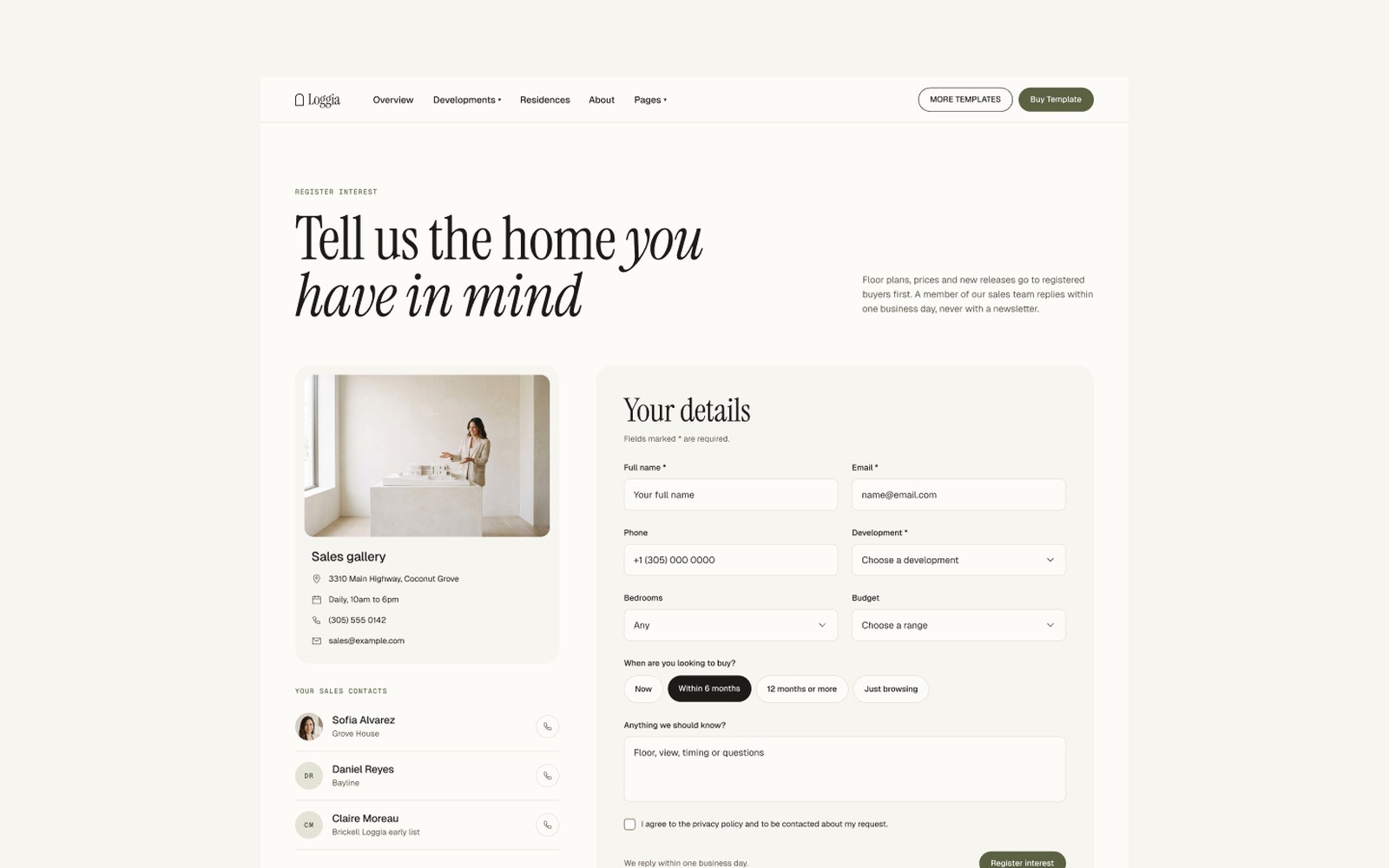 Loggia: Real Estate Developer Website Template Image 4