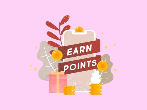 Rewards App Illustration – Earn Points Concept