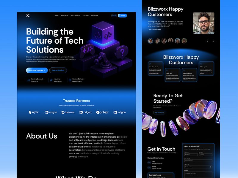 Tech Agency Website UI - SaaS & Product Design Experience