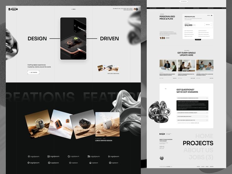 Creative agency website design
