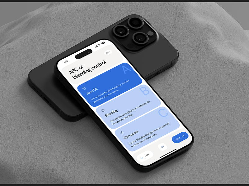 Stop the Bleed. Mobile Application Concept