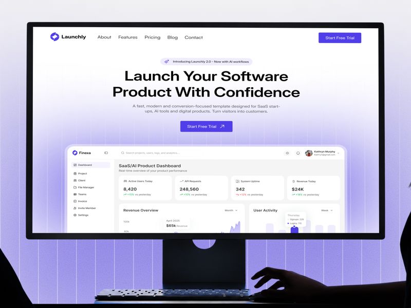 Launchly Template: Free AI Website Template by Pixcut Studio LLC — Framer Marketplace