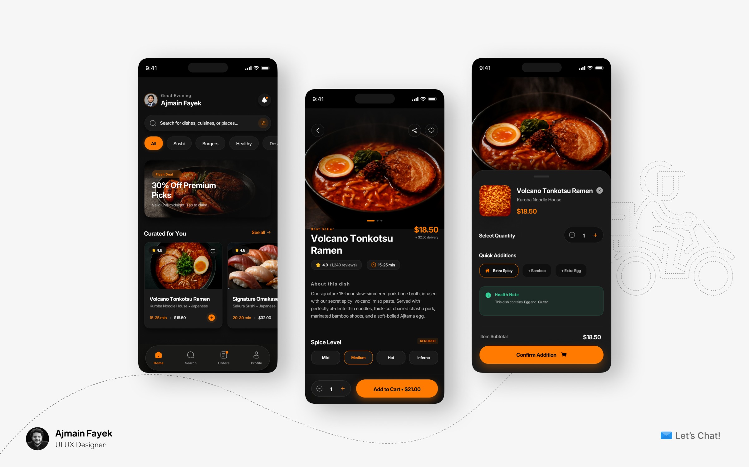 Dark Mode Restaurant App Image 0