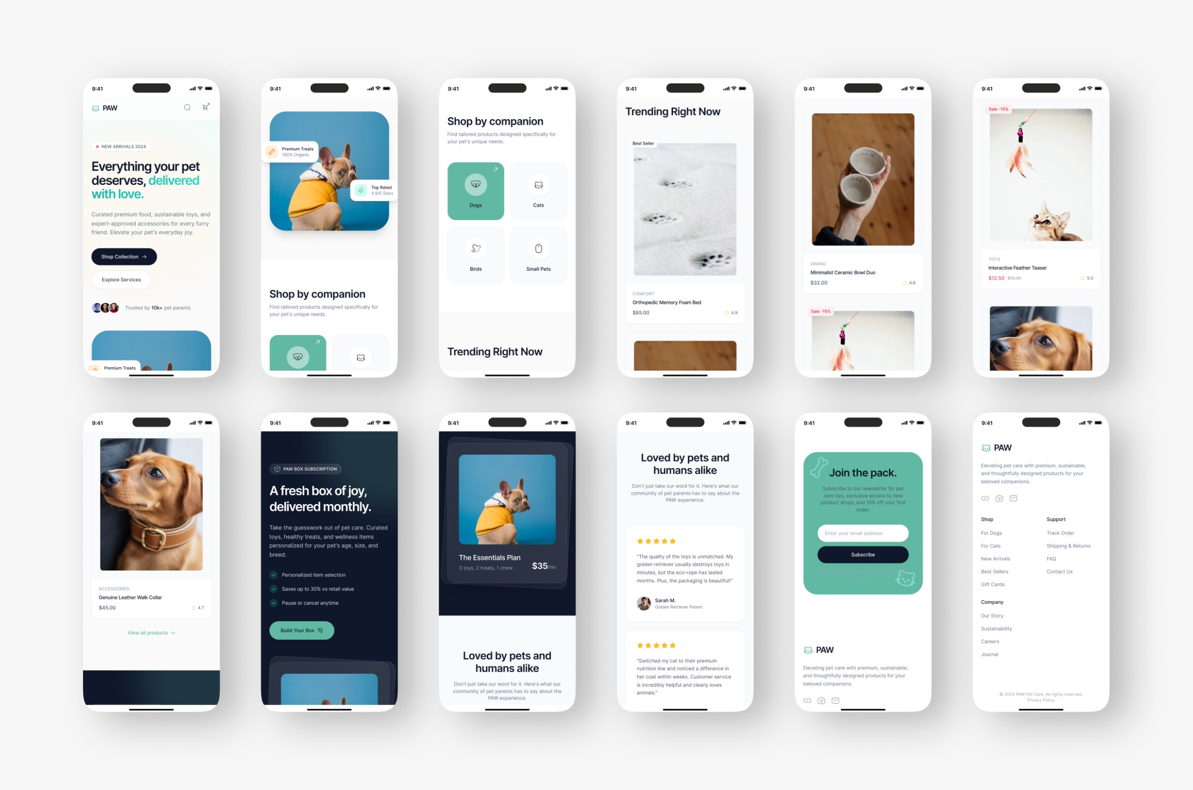 Pet eCommerce Website UI Design Image 0
