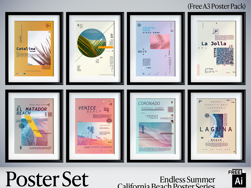 Endless Summer — California Beach Poster Series FREE