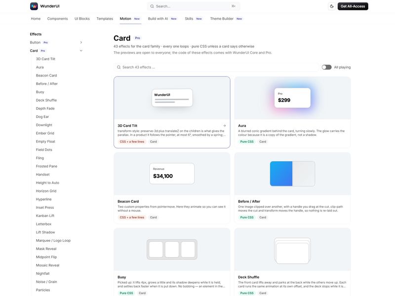 WunderMotion - 180 + Motion Effects for UI