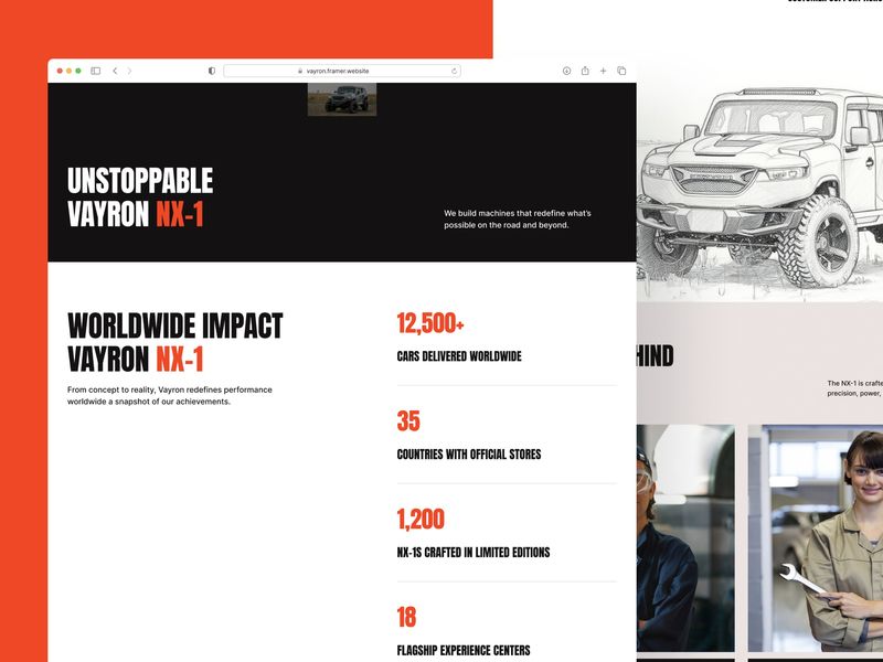 VAYRON — Electric Vehicle Website Template