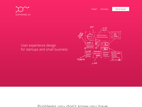 Dopamine UX landing page design by Petras Baukys