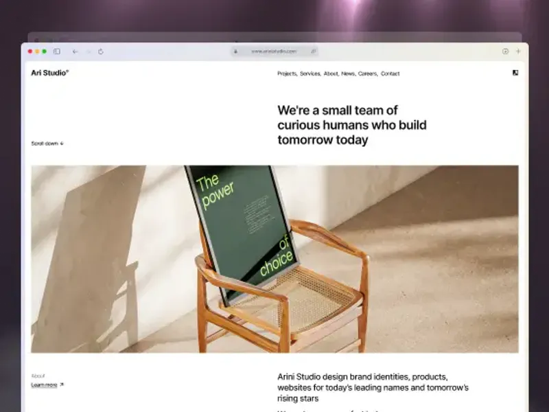Ari Studio Website Page Template for Webflow