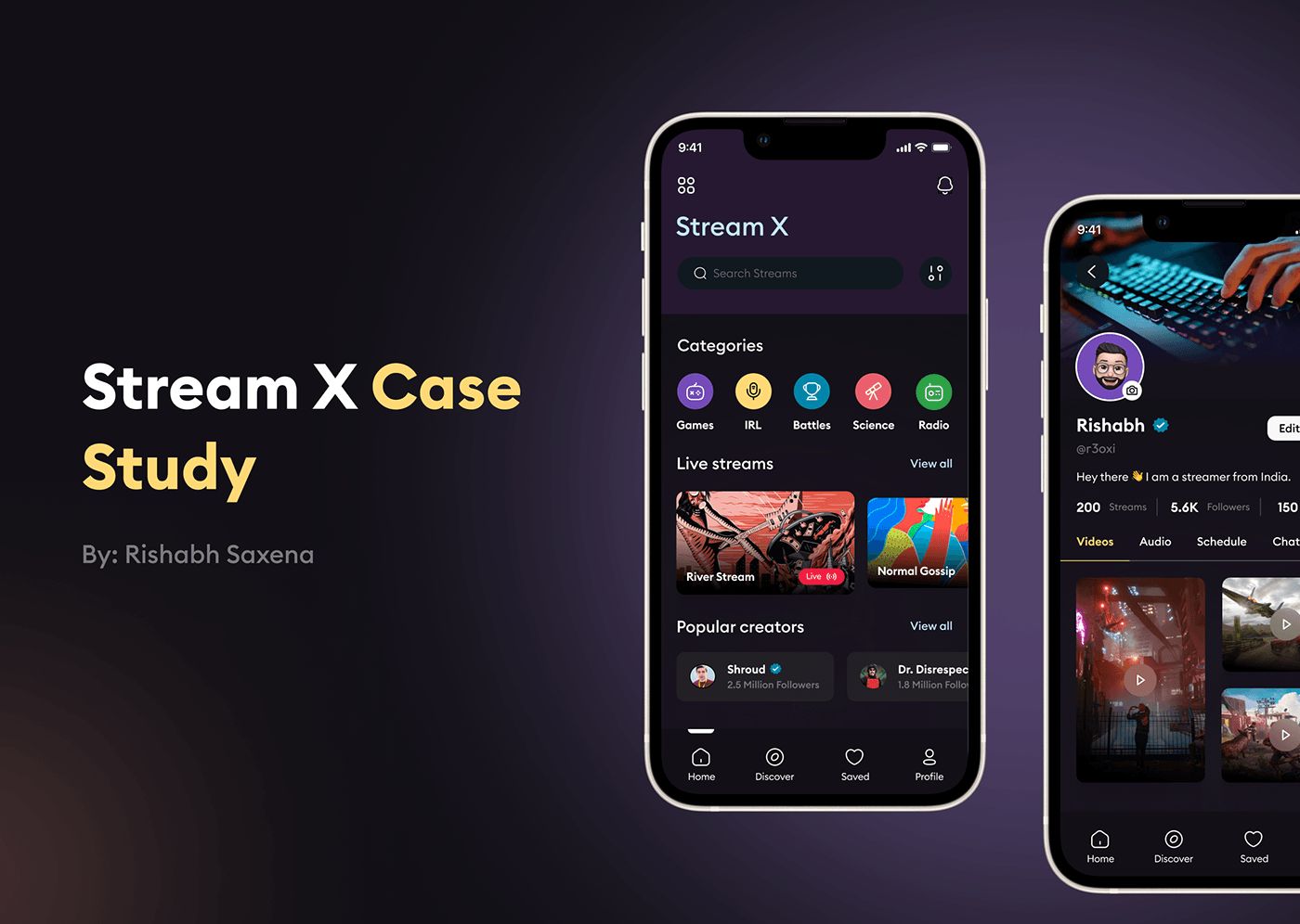 Streaming App UX/UI Case Study | Rish Designs by Rishabh Saxena on Muzli