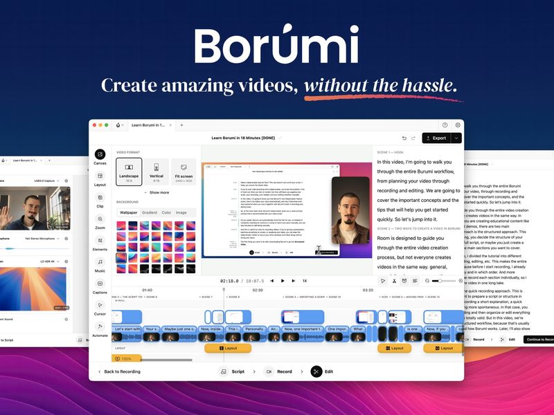 Borumi - Create amazing videos, without the hassle.