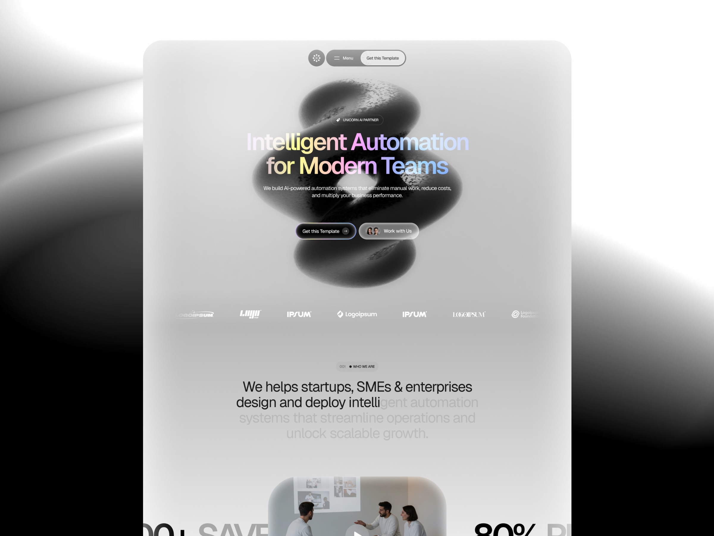 Conicorn - FREE AI Automation Agency SaaS Template Image 0