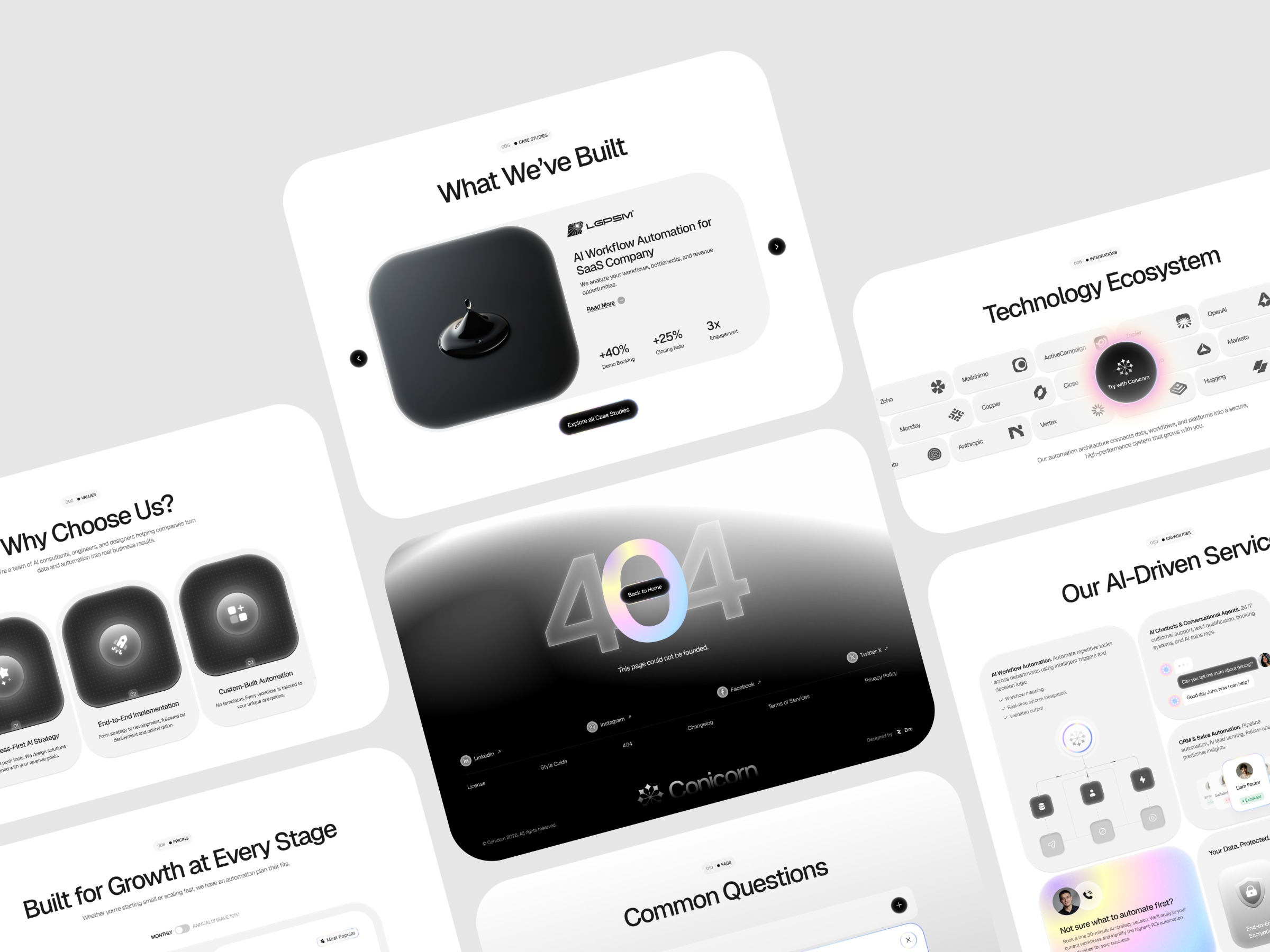Conicorn - FREE AI Automation Agency SaaS Template Image 1