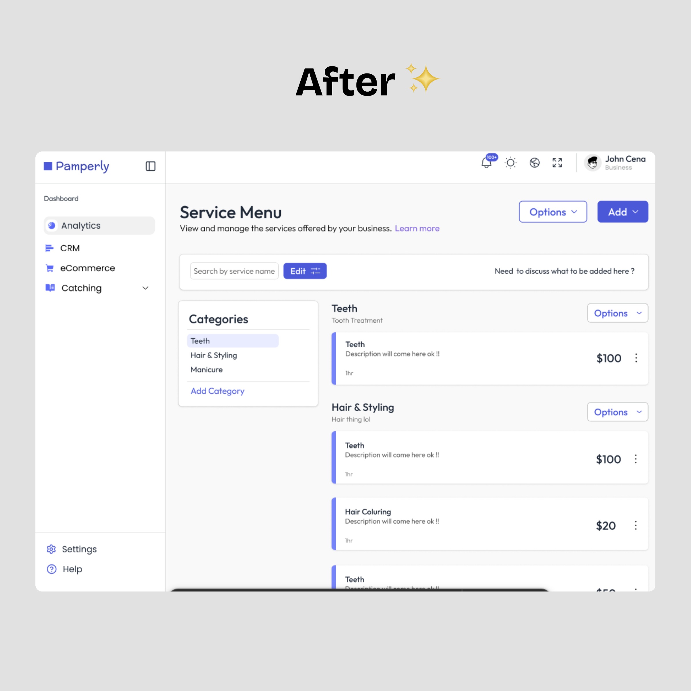 Clean User Dashboard UI design Image 1
