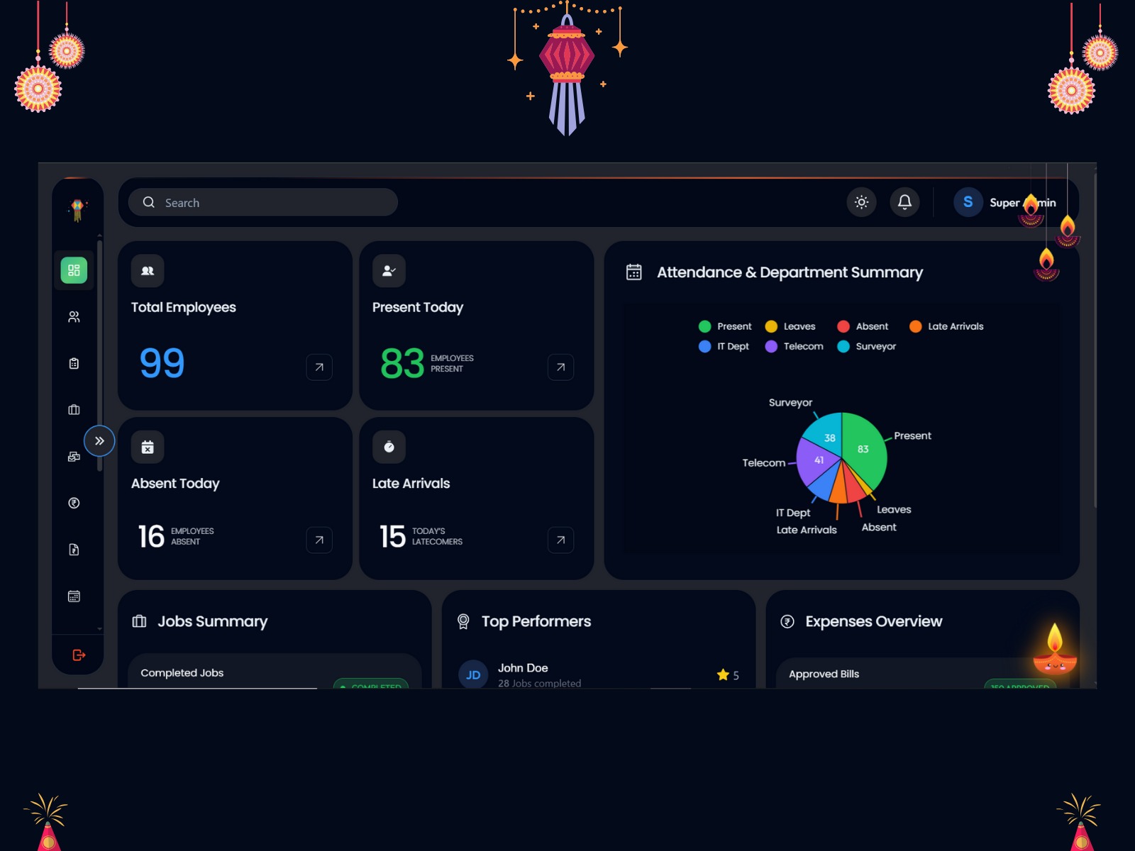 Diwali Special Dashboard UI – Simple, Colorful & Festive 🪔 Image 1