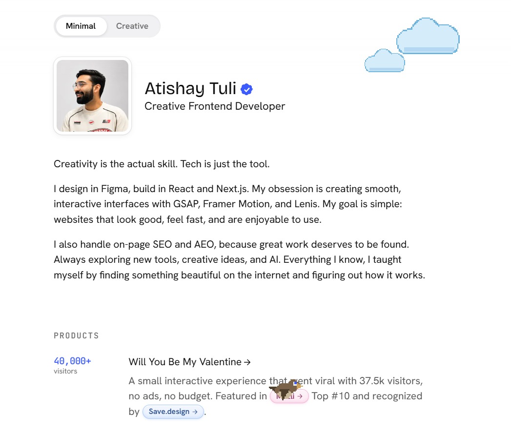 Atishay Tuli Webfolio '26 Image 0