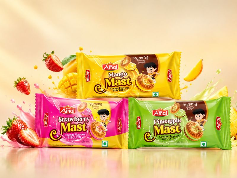Super Amal Fruit Biscuits Packaging Design
