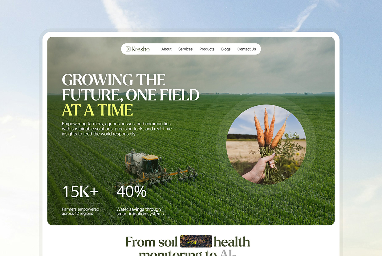 Kresho | Agriculture Brand Identity & UI/UX Image 15