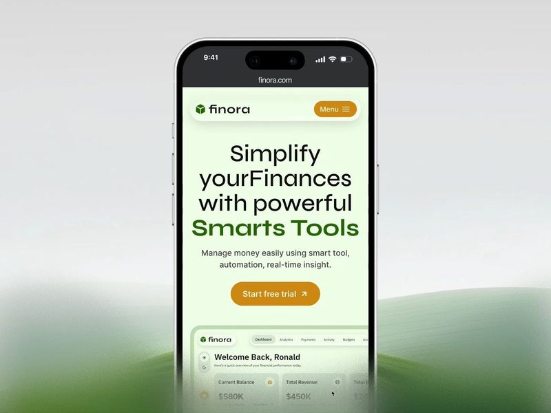 Finora — SaaS Landing Page Responsive version