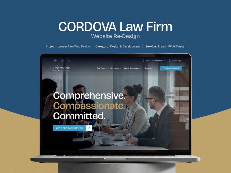 Cordoba Legal — Law Firm Website UX/UI Redesign