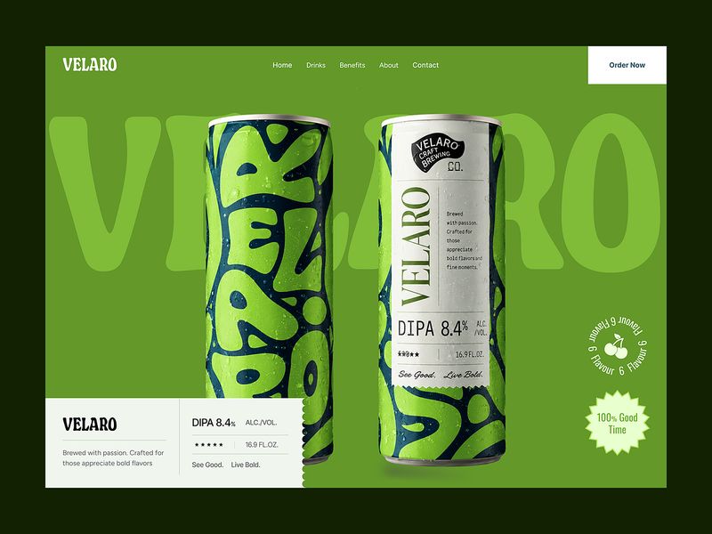 Energy Drink Brand Website Design