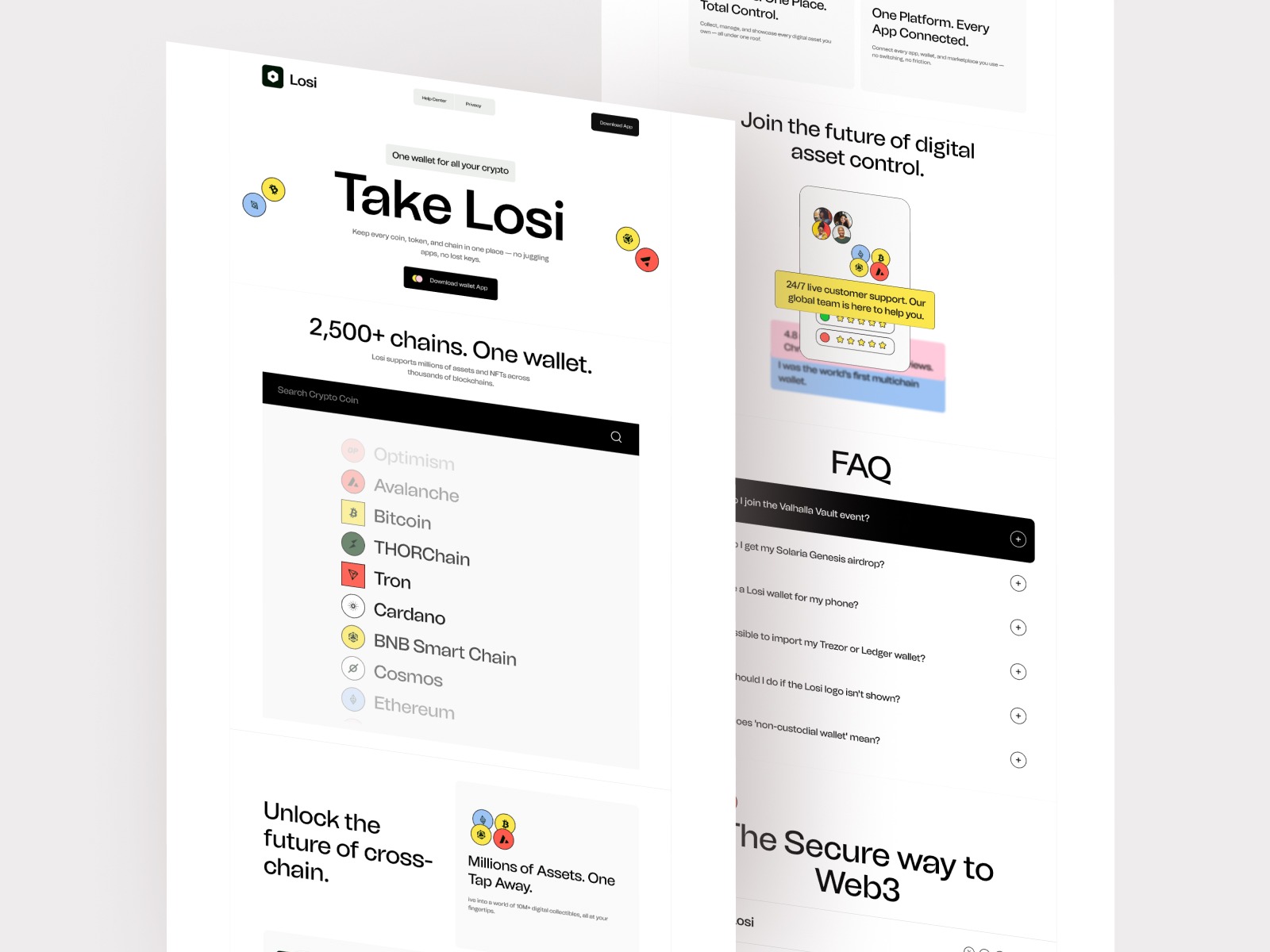 Crypto Multichain Wallet Landing Page Design Image 0