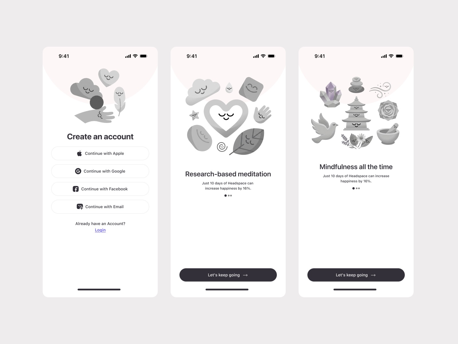 App UI Redesign — Meditation Onboarding Mobile Screens Abu Bokkor Siddik 🔥 Image 0