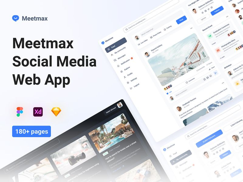 Social Media Networks Web App - Meetmax