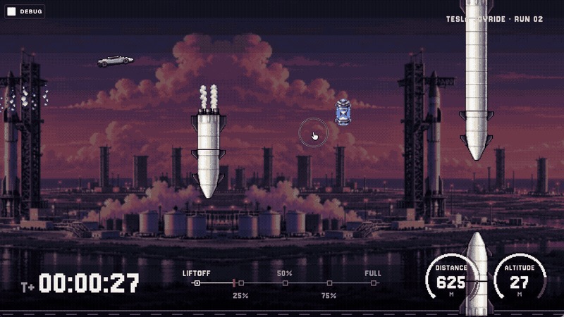 Tesla Joyride — pixel-art Roadster runner Image 0