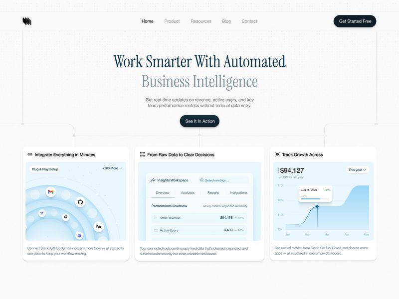 From Raw Data to Clear Decisions — Minimalist BI Landing Page 💡