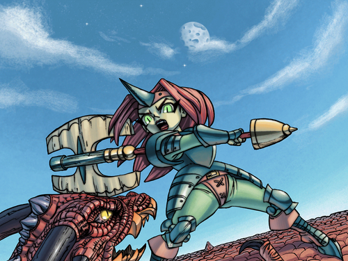Original Character Design - Vahna, the Dragon Knightess