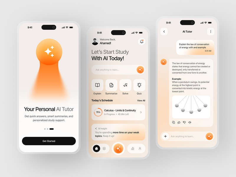 AI Study App UIUX Design