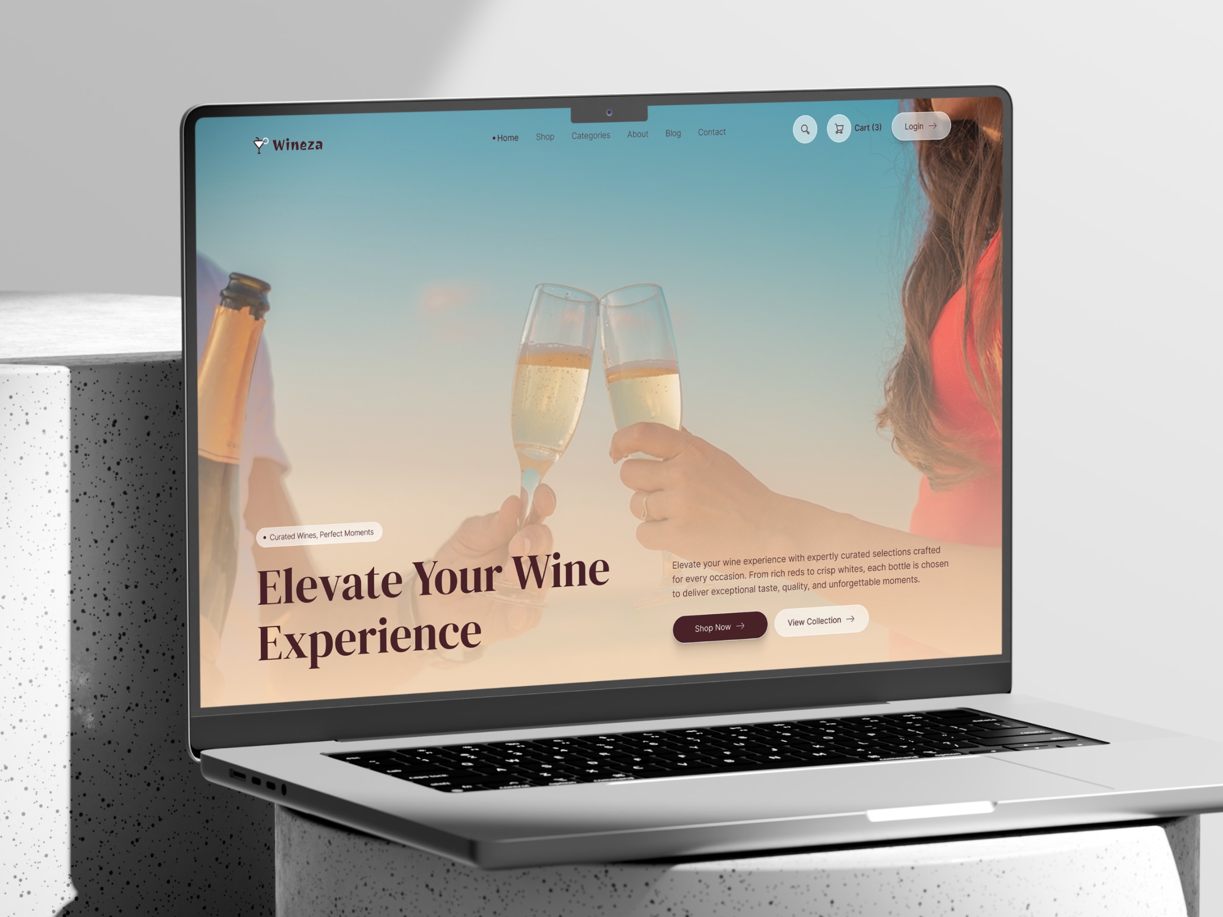Wineza – Luxury Online Wine Marketplace Website UI/UX Design Image 0