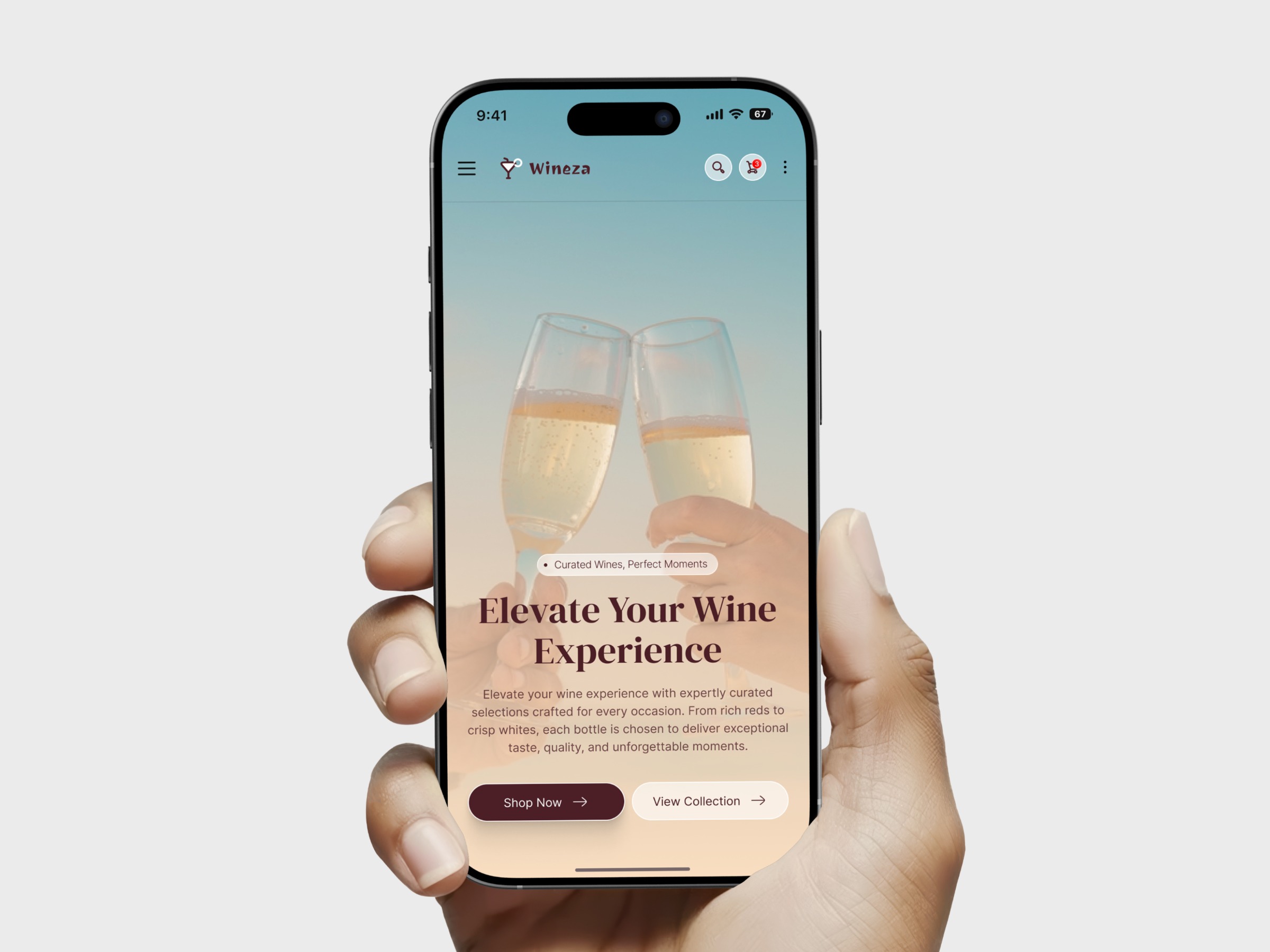 Wineza – Luxury Online Wine Marketplace Website UI/UX Design Image 1