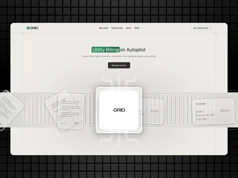 Utility Billing Platform Landing Page