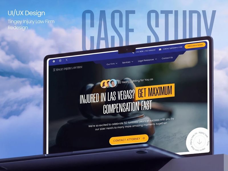 Modern Legal Website UI/UX Design Case Study
