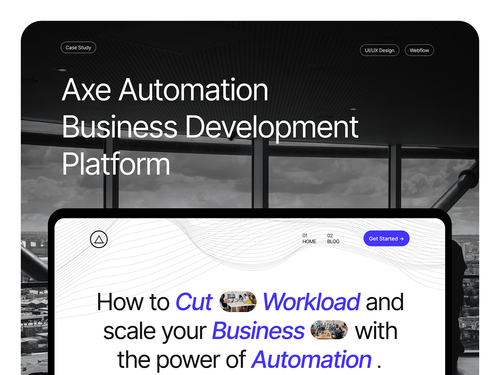Axe Automation — UI/UX Design & Webflow Development on Behance