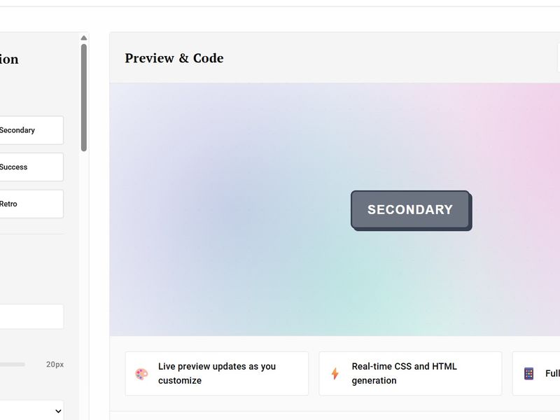Neobrutalism CSS Button Generator | JSdev Tools