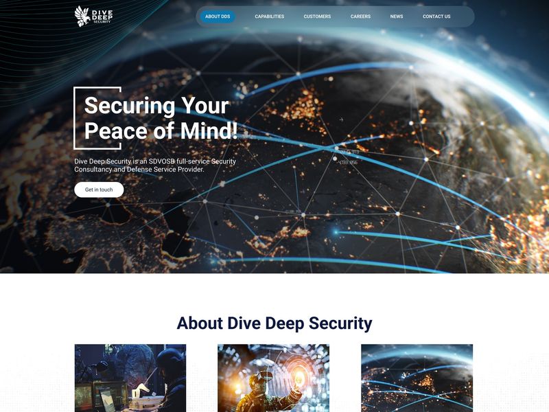 Dive Deep Security – GovTech UI Inspiration