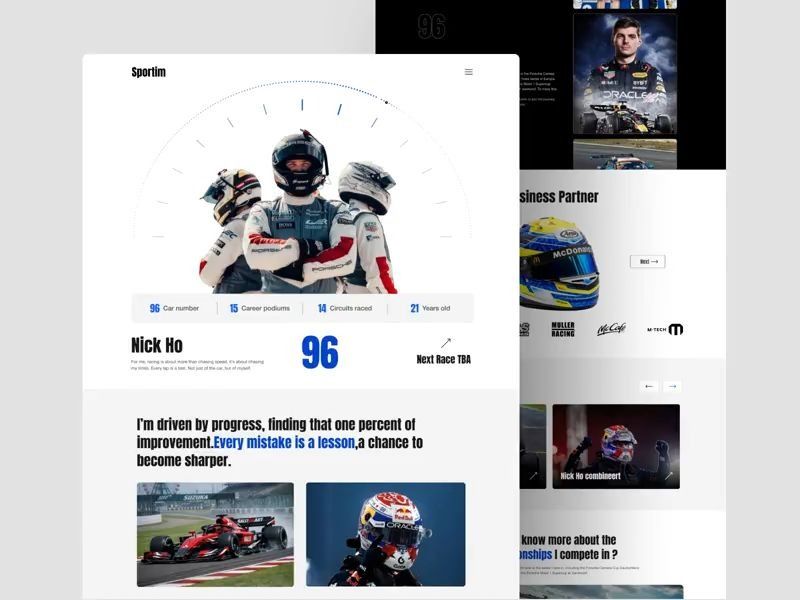 Motorsport Racing Platform Website Design