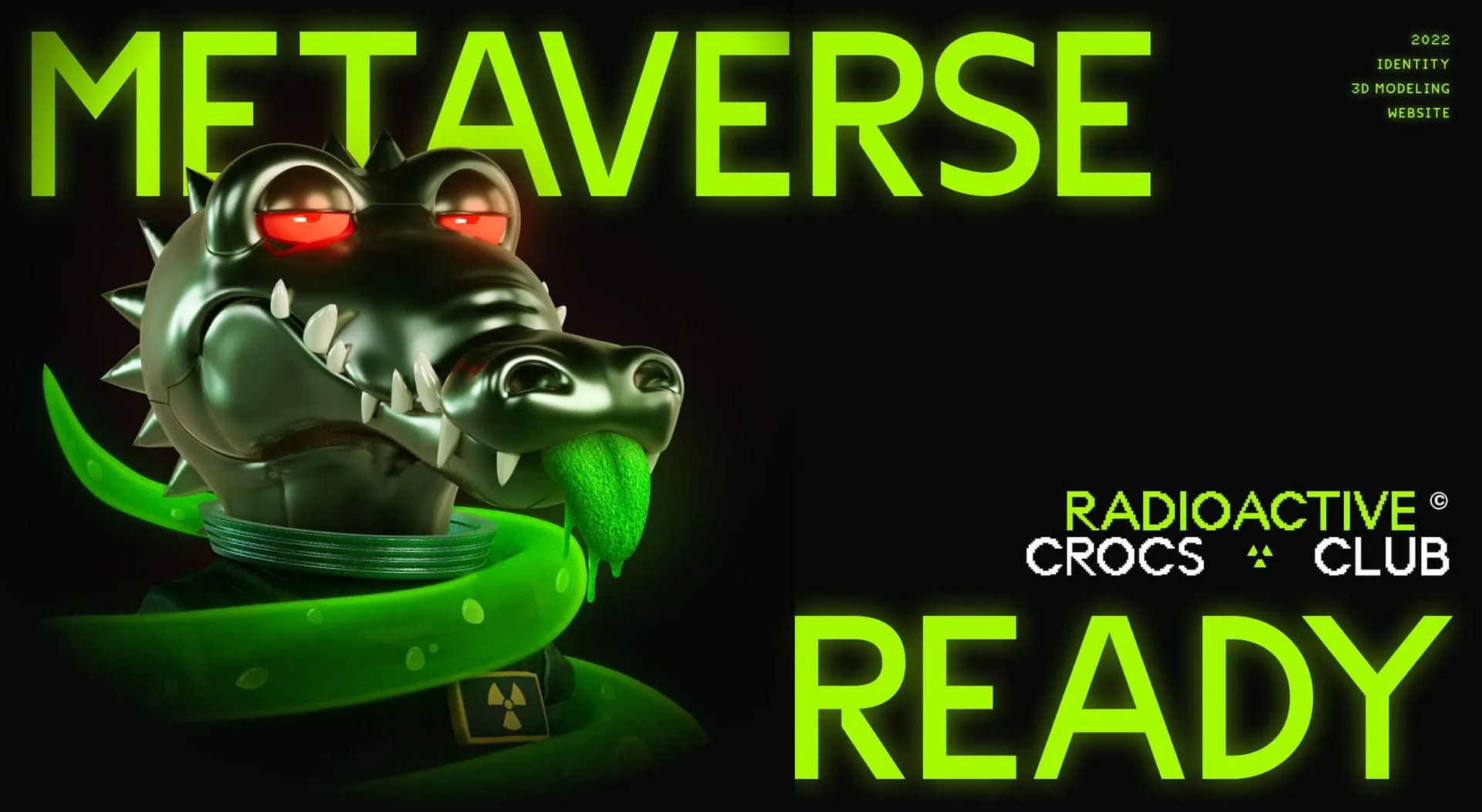 Radioactive Crocs Club – Website for NFT Collection Image 0
